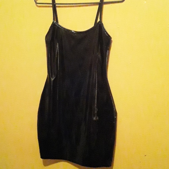 Pleather black mini dress - Picture 2 of 8